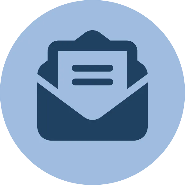 Email marketing service icon showing an open envelope