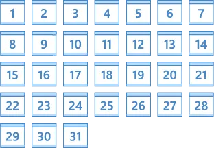 Appointment calendar with no days booked